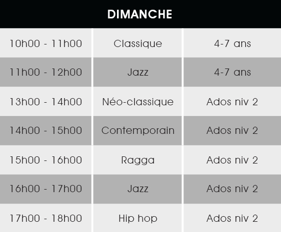 horaire dimanche esneux