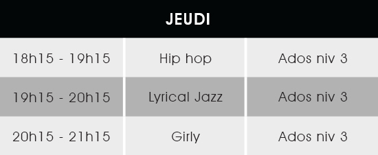horaire jeudi esneux